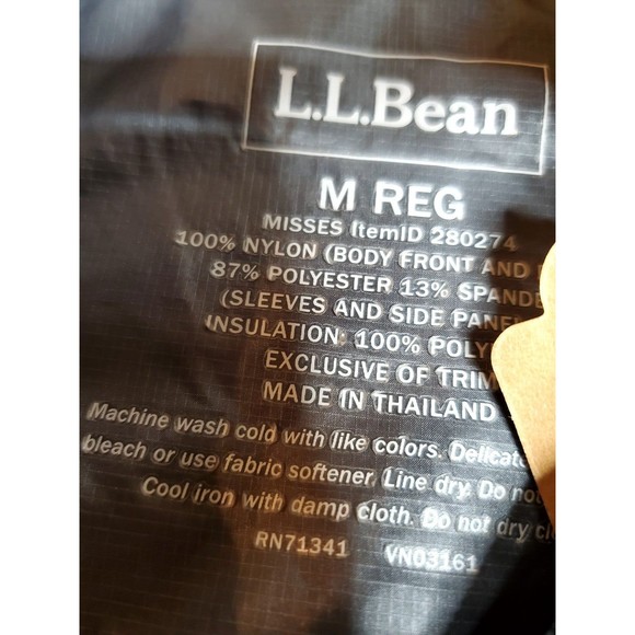 LL Bean Black Gray Wind Breaker Jacket Womens Size M - Picture 6 of 8